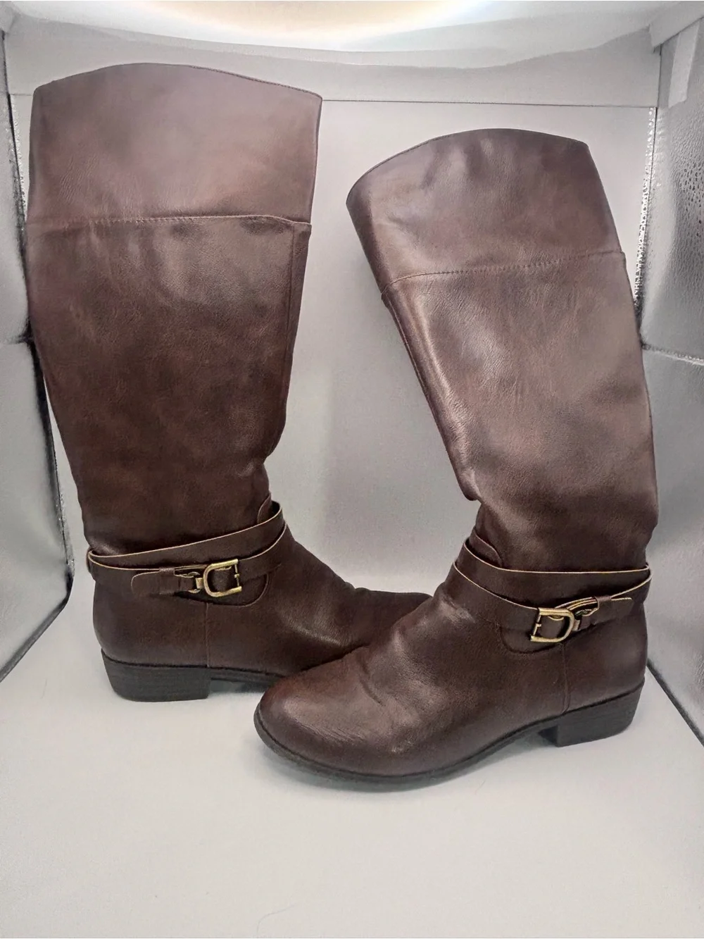 Natural Soul Women's Brown Over-the-Knee Riding Boots